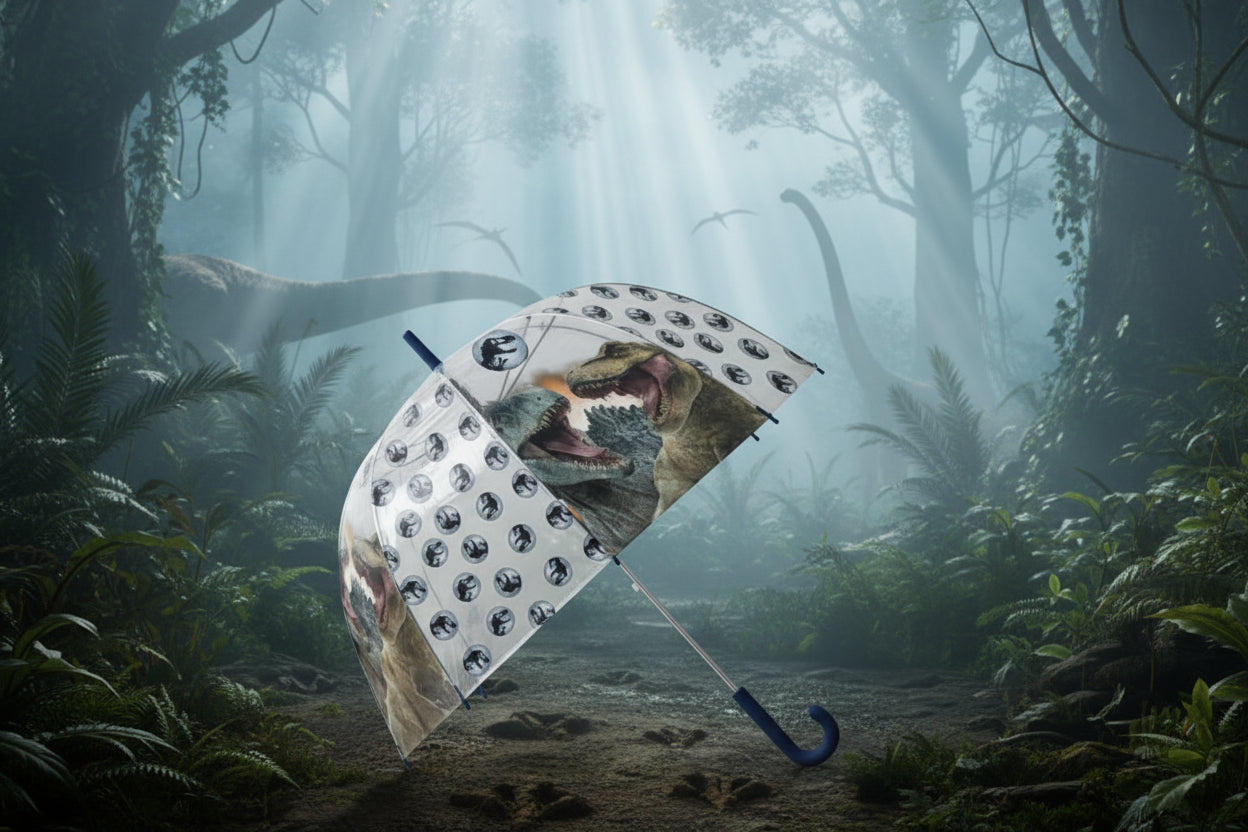 (Précommande) Parapluie semi-automatique transparent Jurassic World