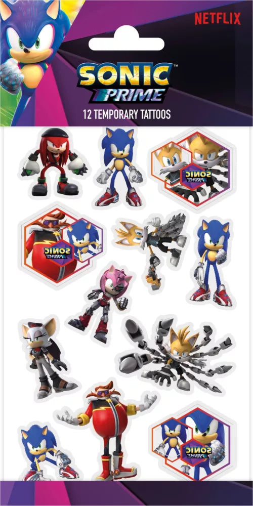 Lot 12 tatouages éphémères- Sonic