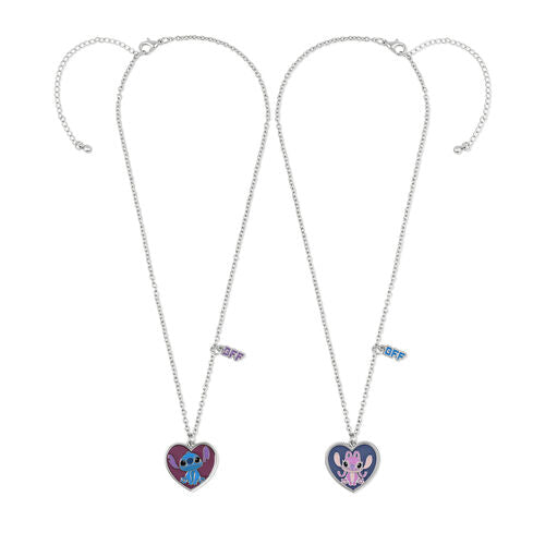 Lot de 2 colliers Disney Angel & Stitch