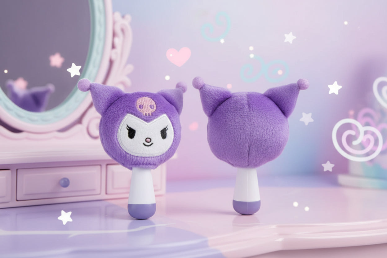 (Précommande) Mini brosse à cheveux en peluche Hello Kitty Kuromi 13 cm