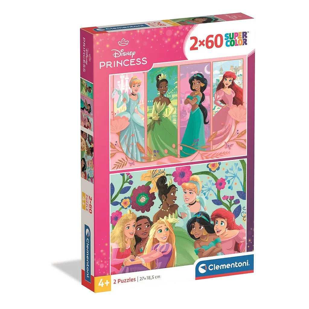 (Précommande) Puzzle 2x60 pièces Princesses Disney Clementoni