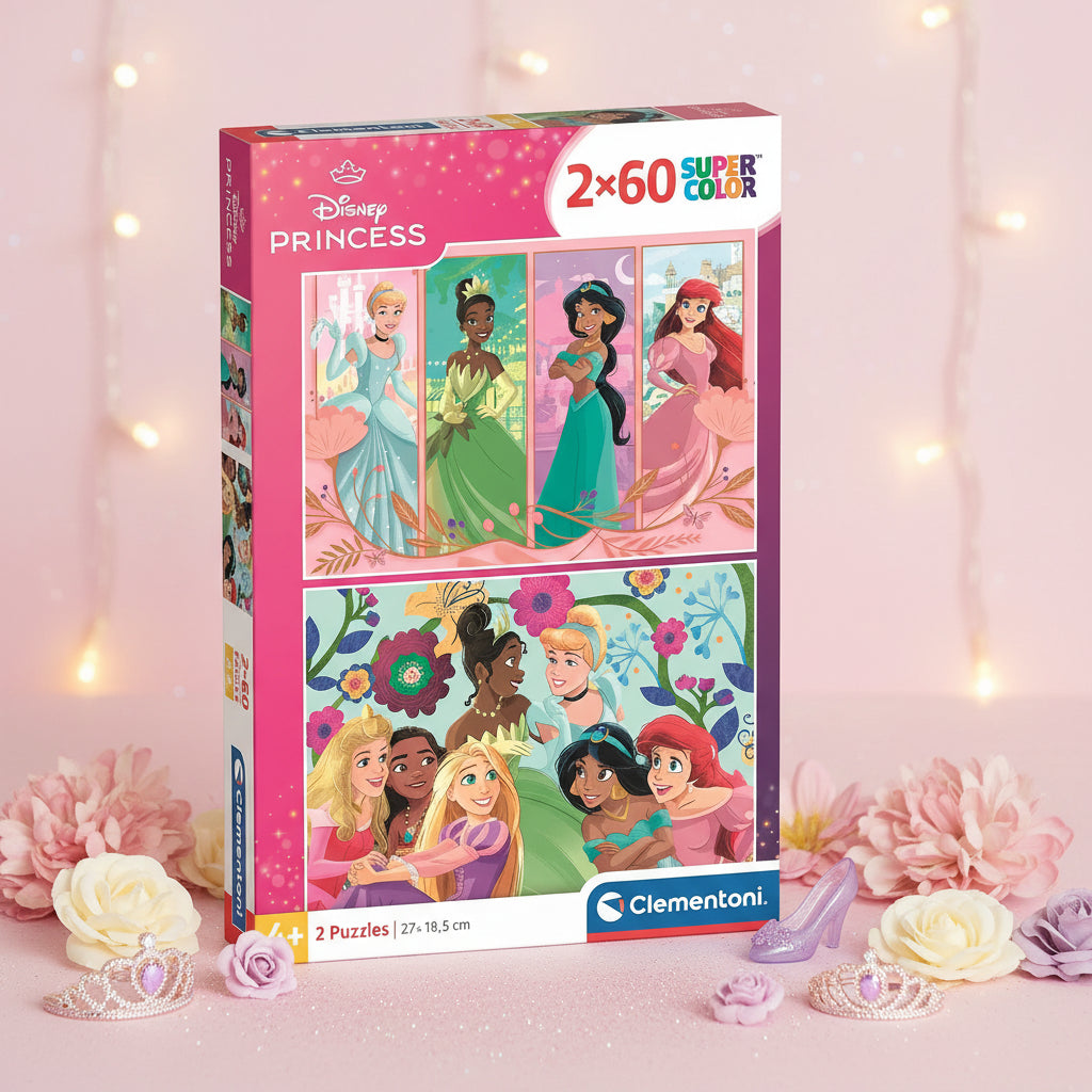 (Précommande) Puzzle 2x60 pièces Princesses Disney Clementoni