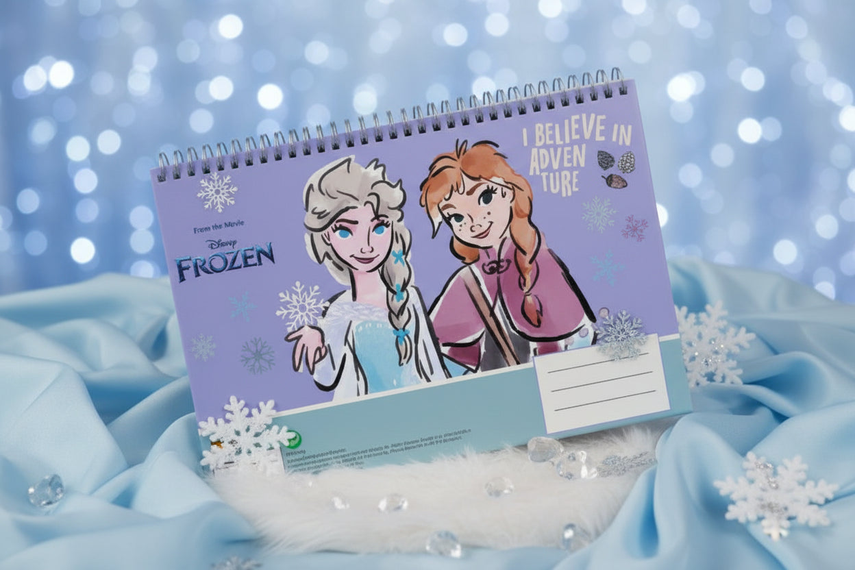 (Précommande) Carnet de croquis à spirale A/4 Reine des neiges