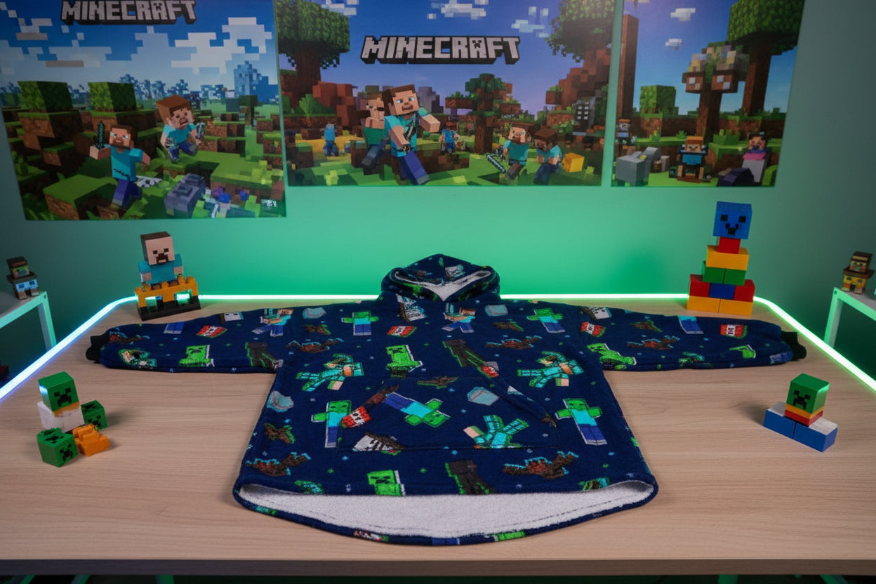 (Précommande) Couverture polaire en peluche Minecraft Adulte