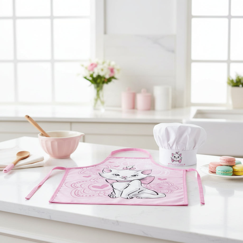 (Précommande)Tablier pour enfant avec toque Marie