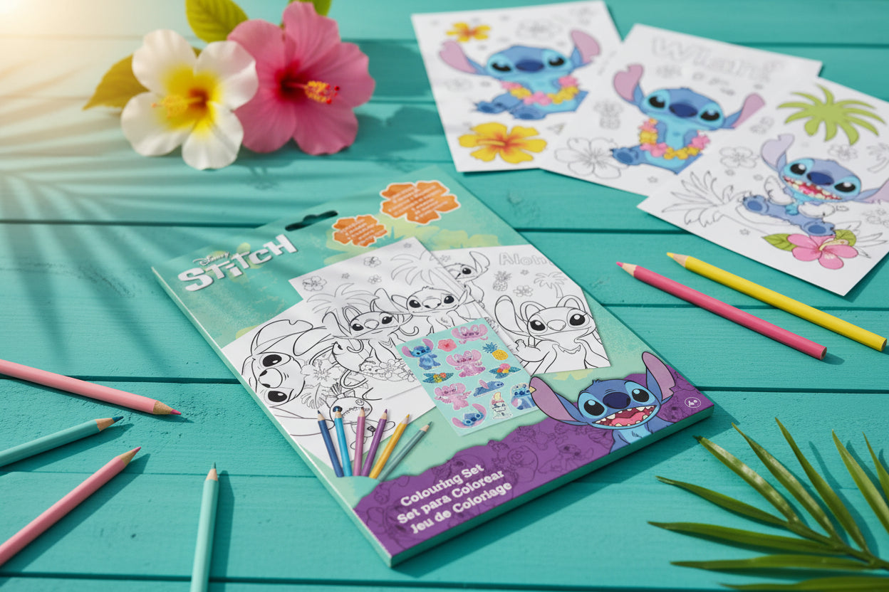 (Précommande) Coffret de coloriage Stitch avec autocollants