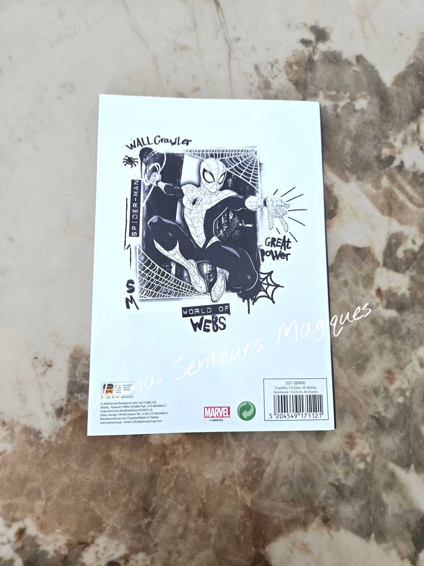 Cahier ligné 40 pages B/5 - Spiderman