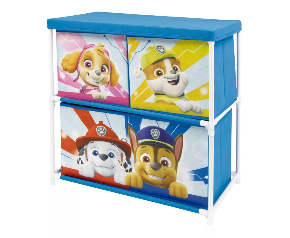 Étagère de rangement pour jouets à 3 compartiments Pat Patrouille