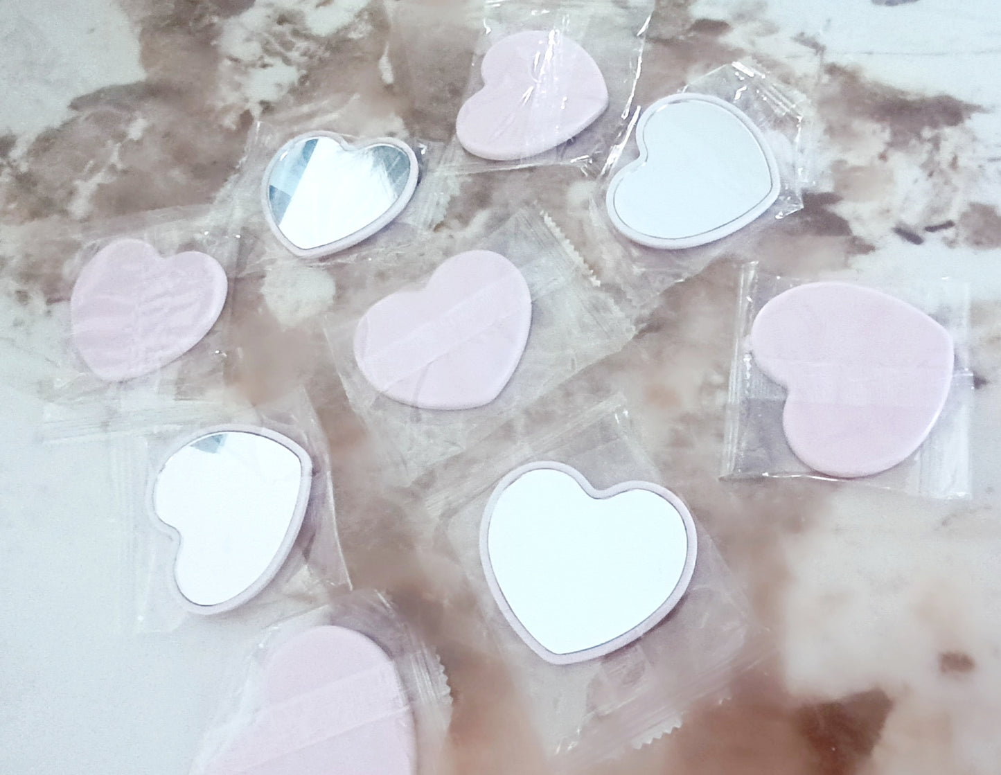 Miroir de poche coeur