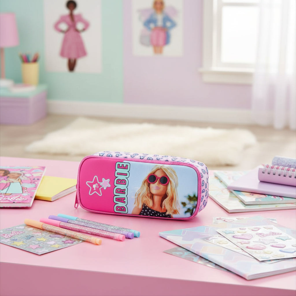 (Précommande) Trousse à crayons Barbie 2 compartiments 26 cm