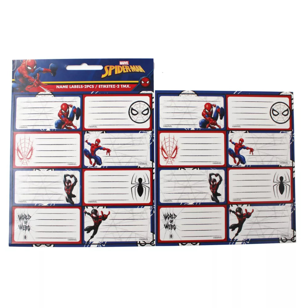 (Précommande) Lot de 16 étiquettes Spiderman