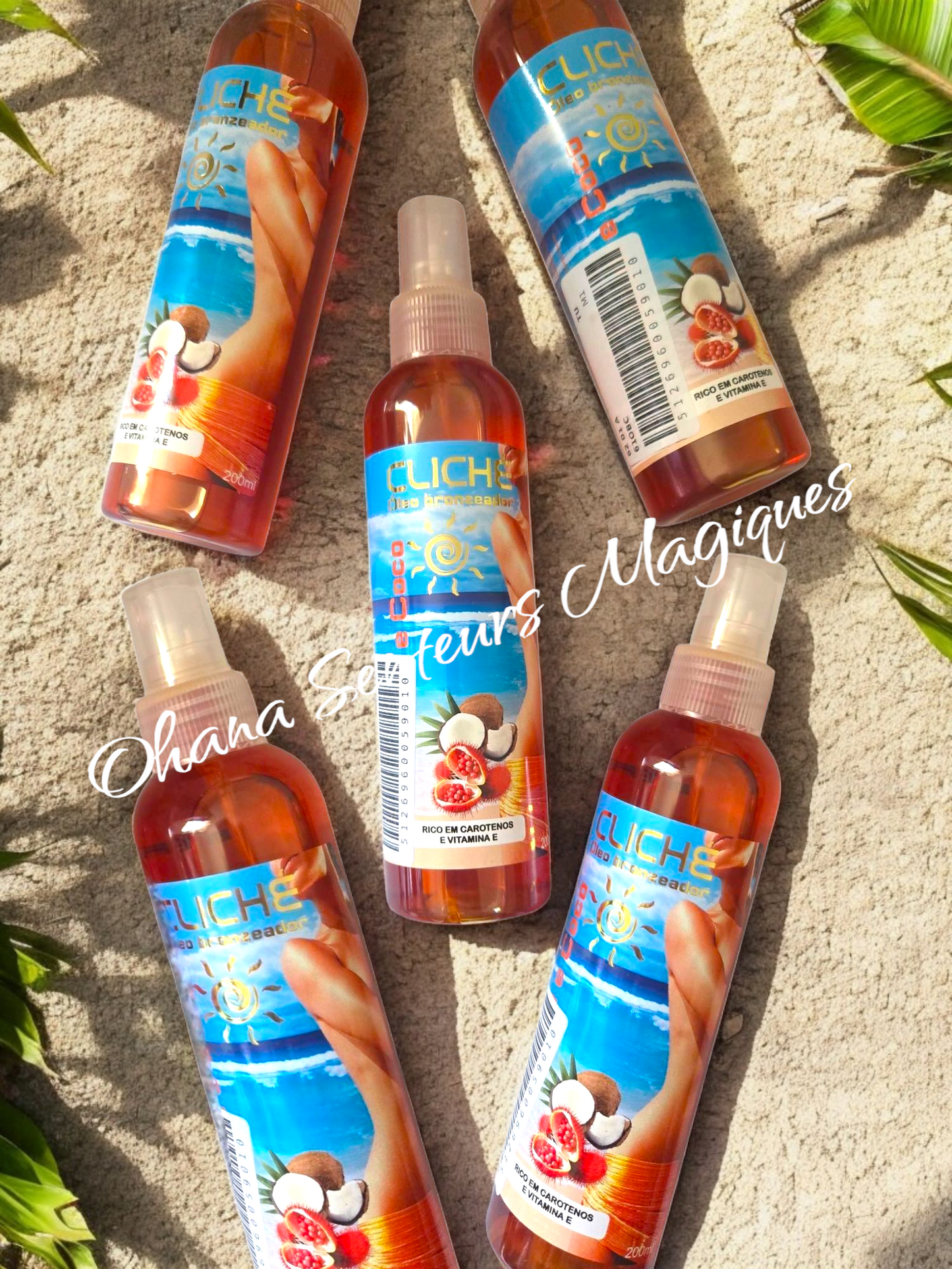 Huile de Bronzage Cliché Urucum et noix de coco