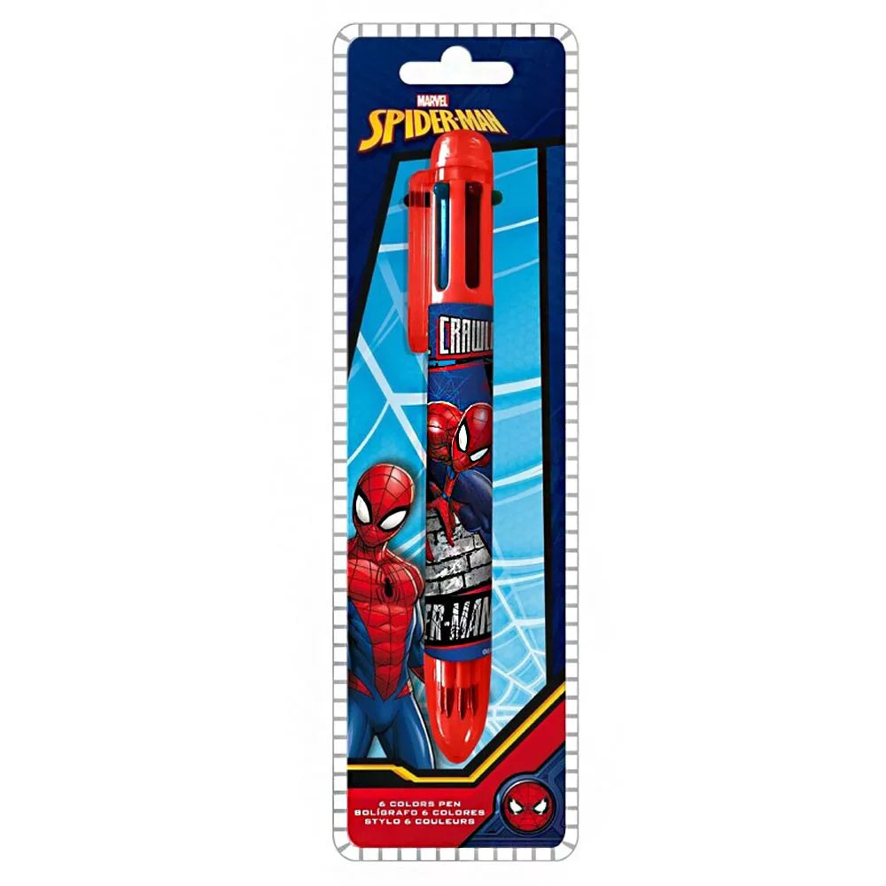 Stylo 6 couleurs - Spiderman