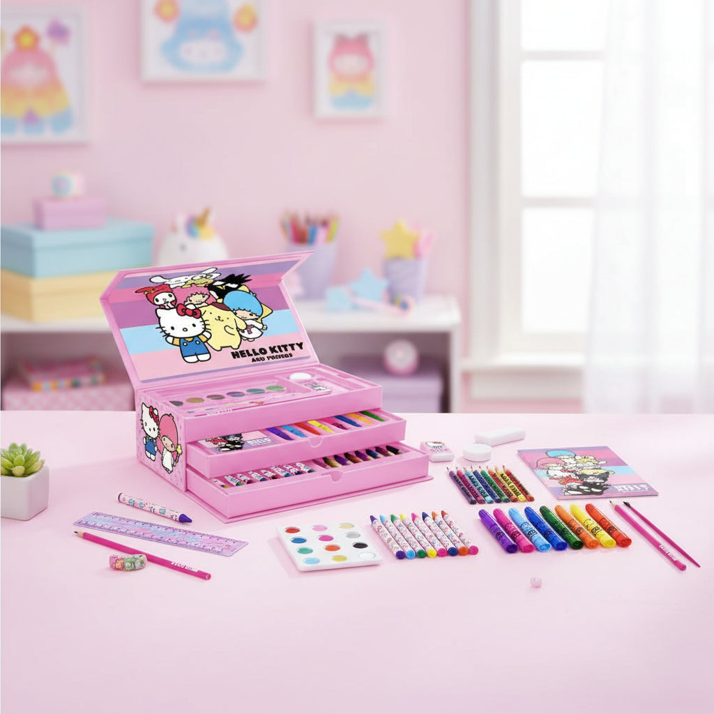 (Précommande) Coffret de papeterie Hello Kitty Friends dans une valise