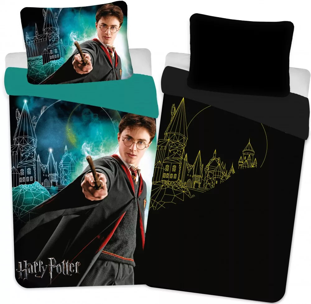 Parure de lit 1 personne Phosphorescents Harry Potter