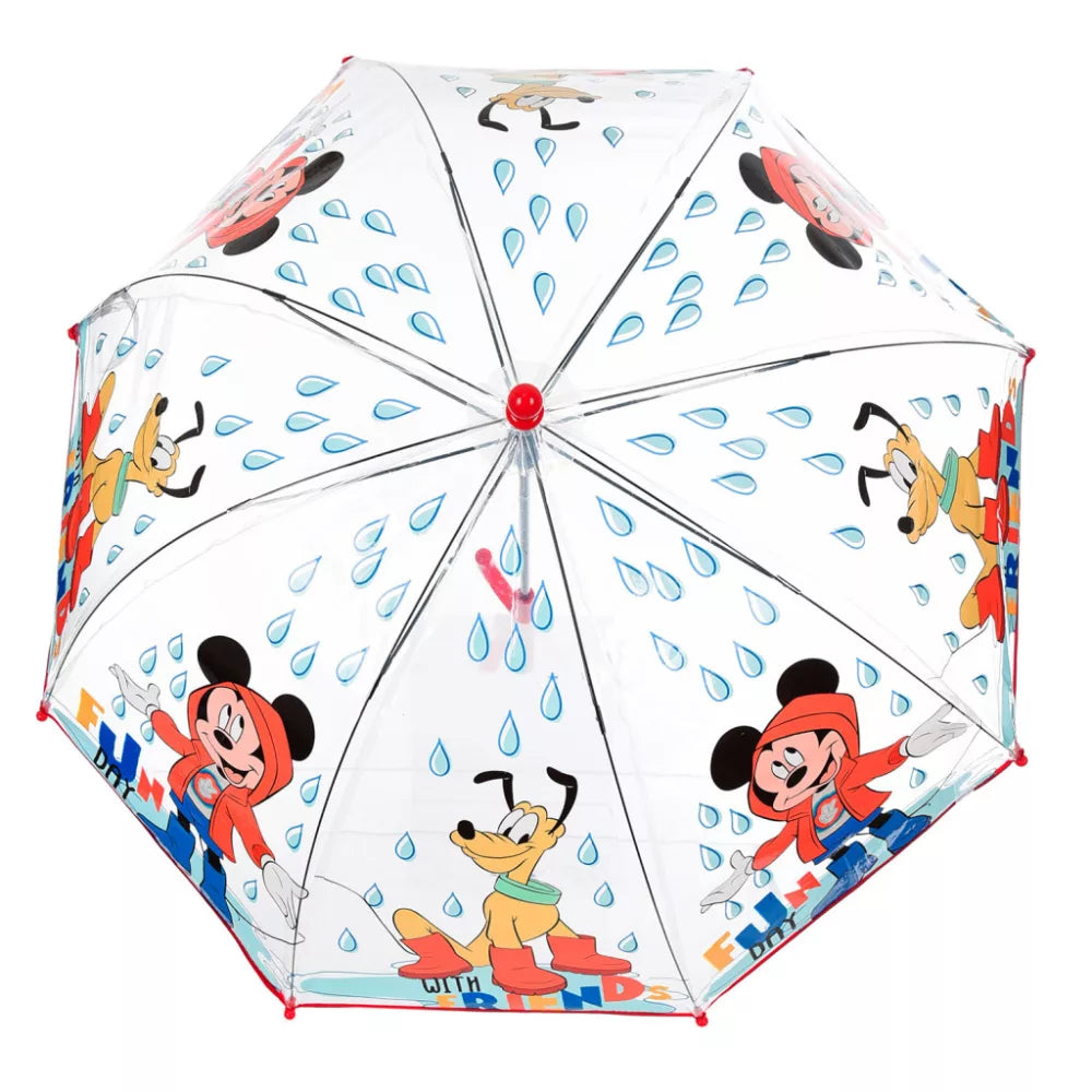 (Précommande) Parapluie transparent pour enfant Mickey Ø72 cm