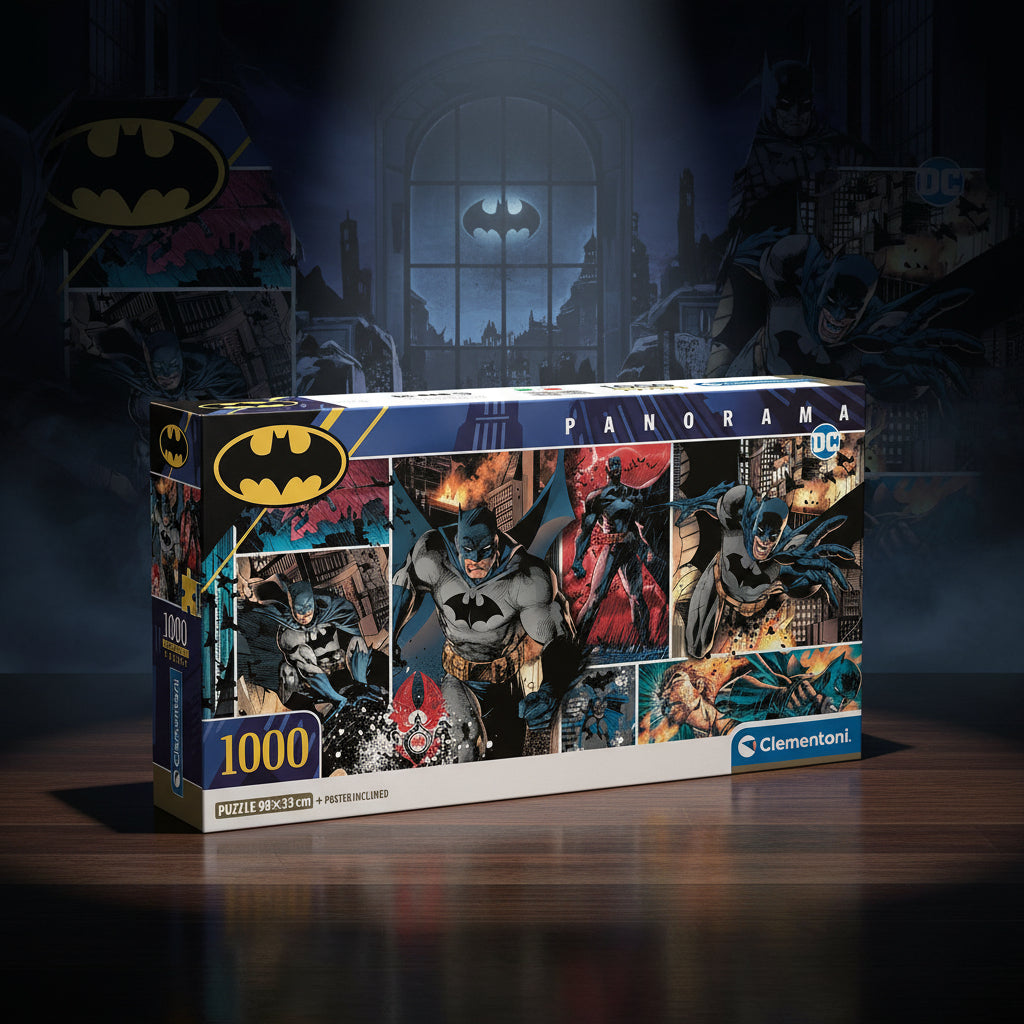 (Précommande) Puzzle compact panoramique Batman 1000 pièces + poster inclus Clementoni