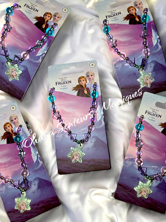 Collier en perles - Reine des neiges