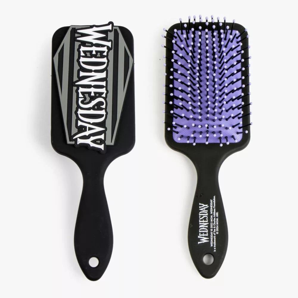 (Précommande) Brosse à cheveux 3D noire Wednesday 23,5 cm