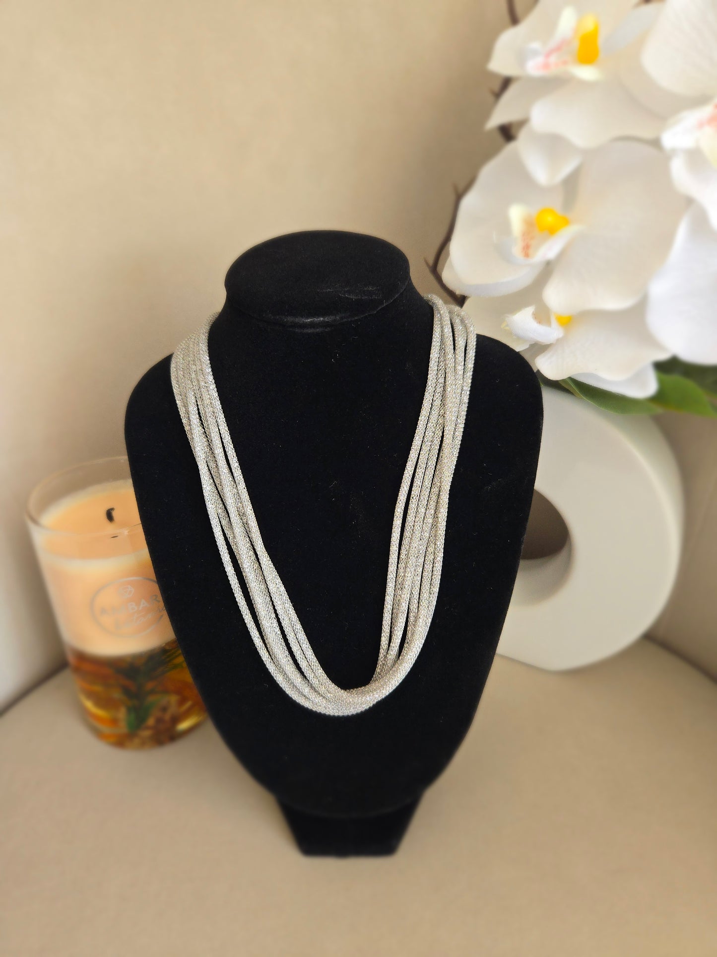 Collier en maille d'argent