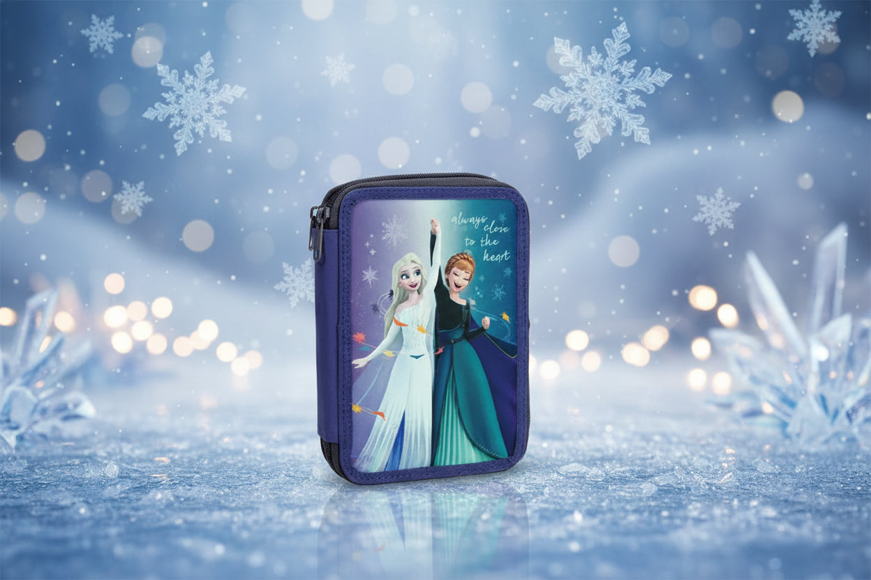 (Précommande) Trousse à crayons remplie Reine des neiges 2 niveaux