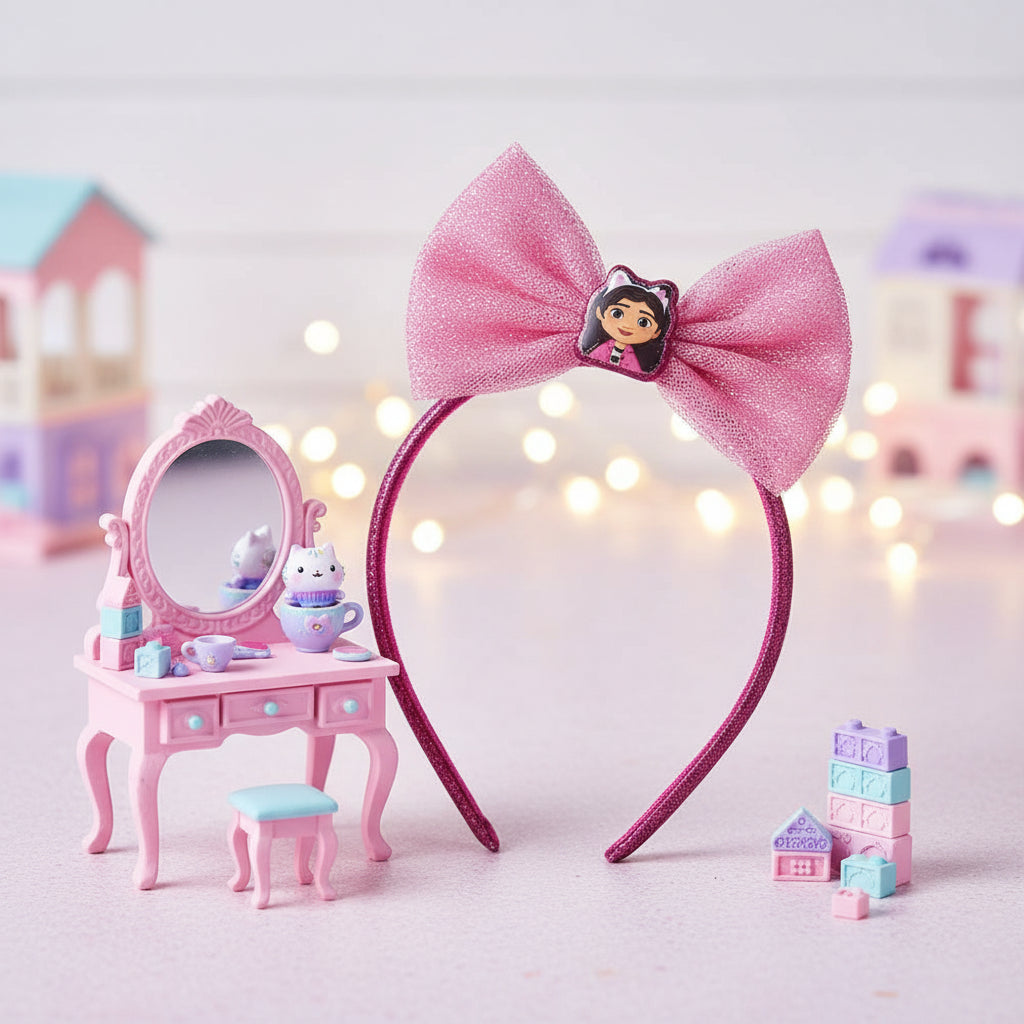 (Précommande) Serre-tête à nœud pailleté Gabby's Dollhouse
