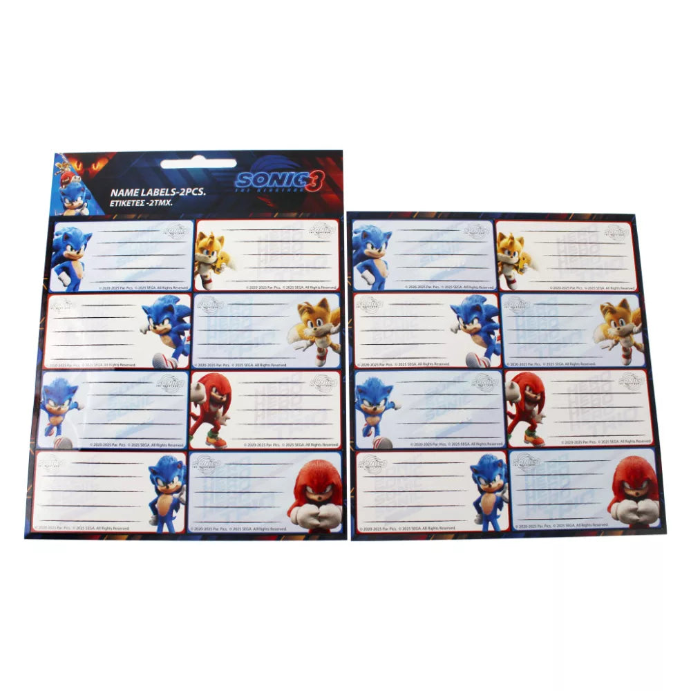 (Précommande) Lot de 16 étiquettes Sonic