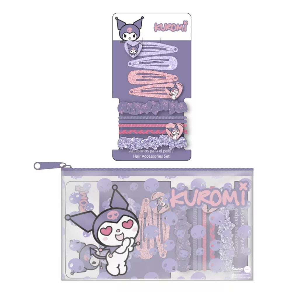 (Précommande) Ensemble de pinces à cheveux et d'élastiques Hello Kitty