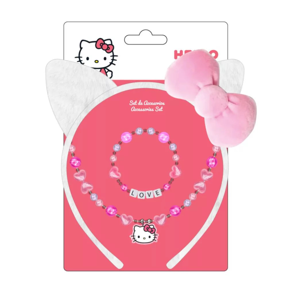 (Précommande) Ensemble de bijoux et serre-tête Hello Kitty