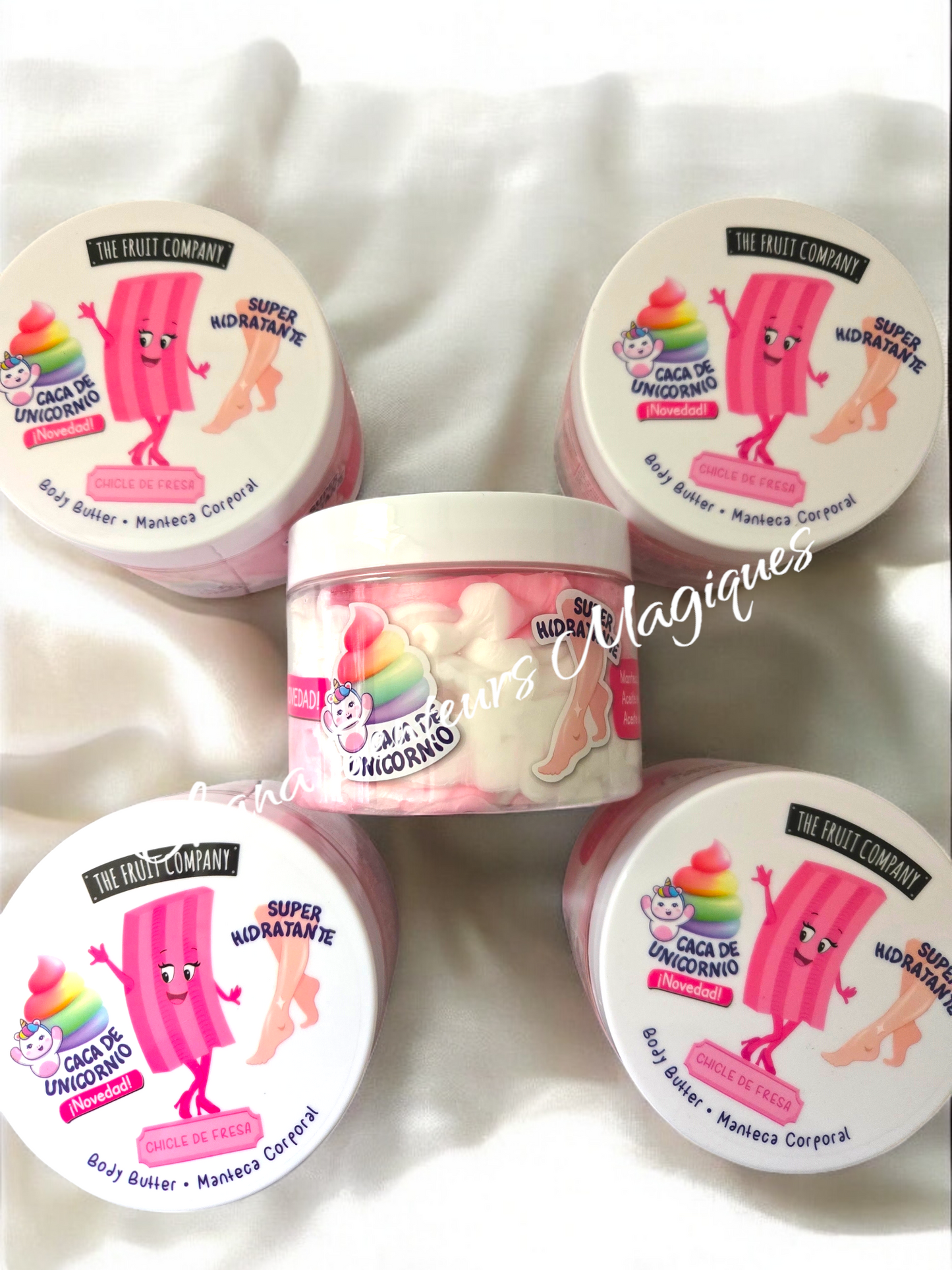 Beurre chantilly corporel - Chewing-gum fraise