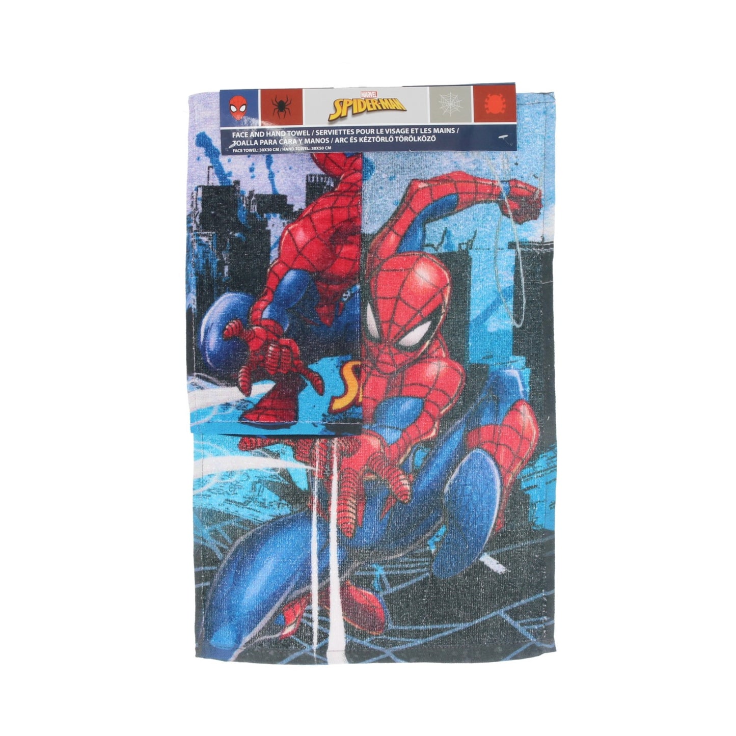 Lot 2 serviettes mains/visages - Spiderman