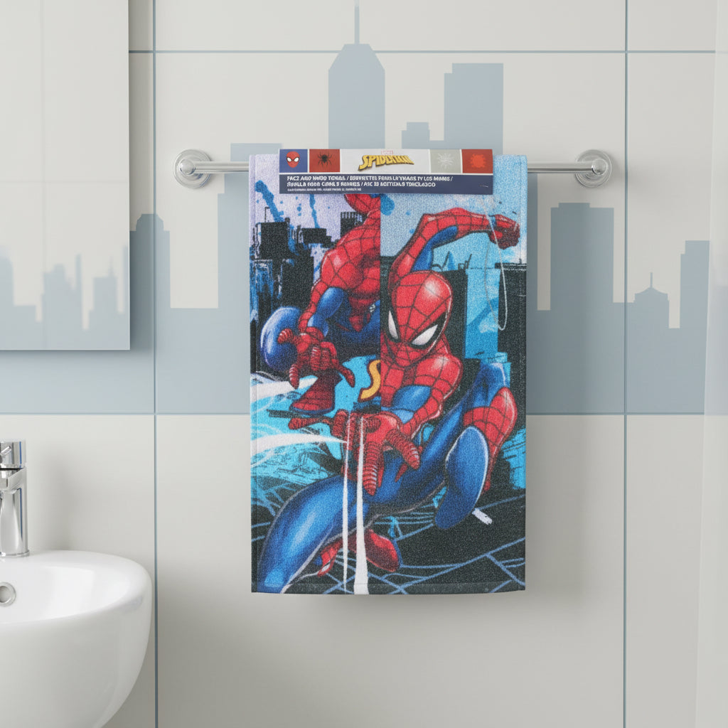 Lot 2 serviettes mains/visages - Spiderman