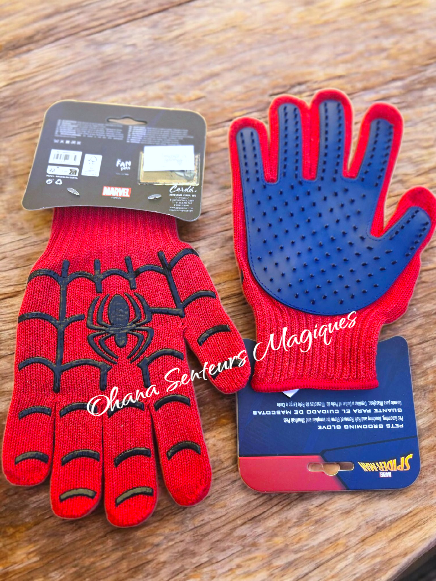 Gant de brosse pour animaux Spiderman