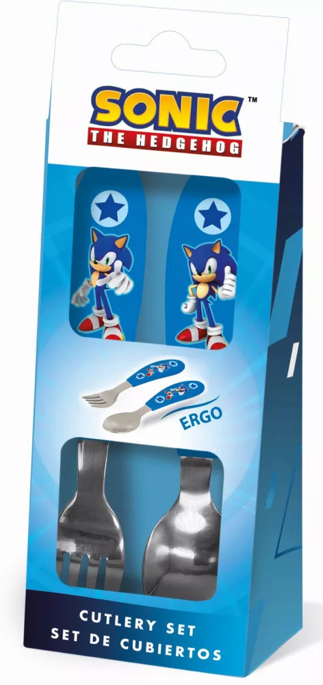 Ensemble de couverts ergonomiques en métal Sonic - 2 pièces
