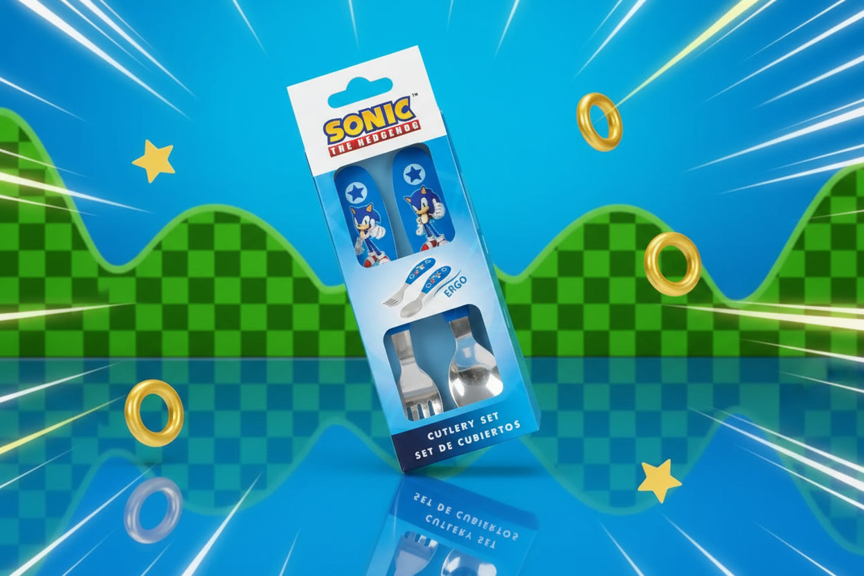 (Précommande) Ensemble de couverts ergonomiques en métal Sonic - 2 pièces