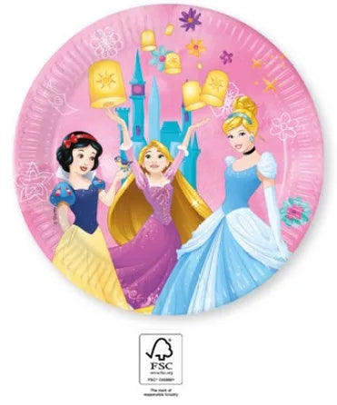 Assiettes en carton Princesses 23cm