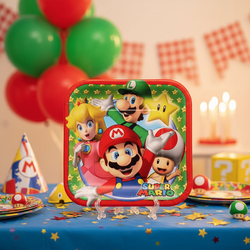 (Précommande) Assiettes en carton Mario 18cm