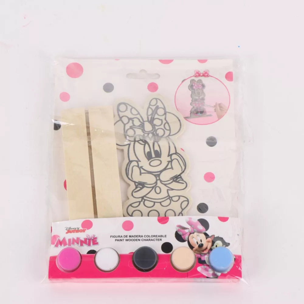 Figurine en bois à peindre Disney Minnie