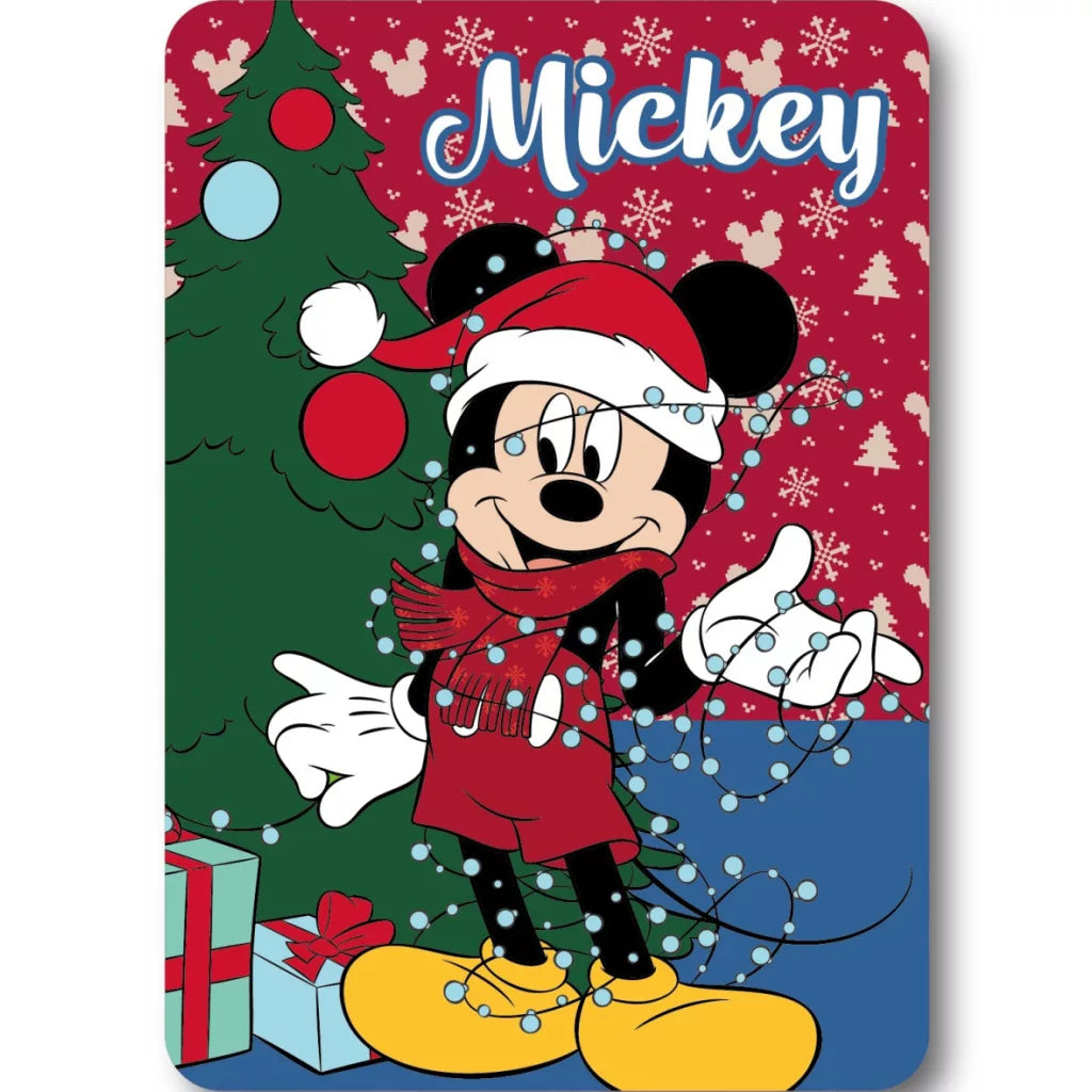 (Précommande) Couverture polaire de Noël Mickey 100 x 140 cm
