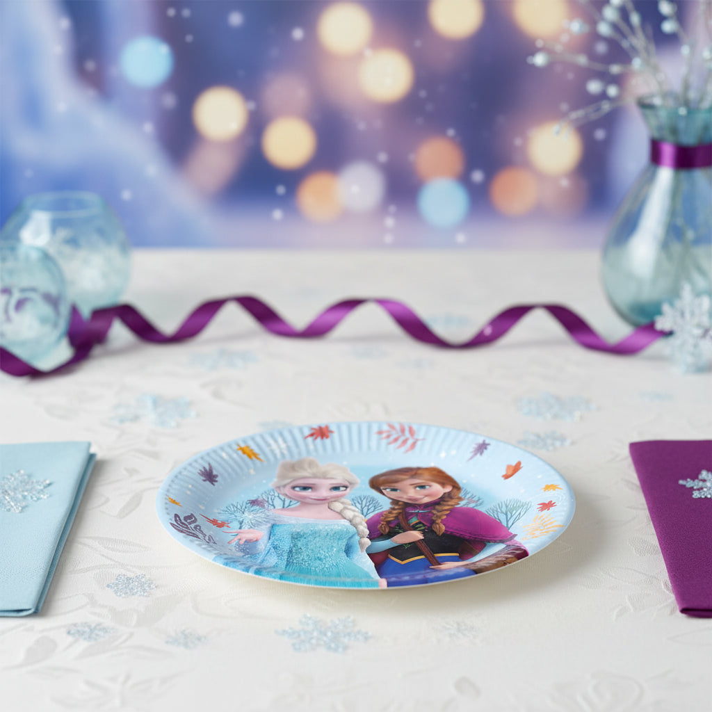 (Précommande) Assiettes en carton Reine des neiges 23cm