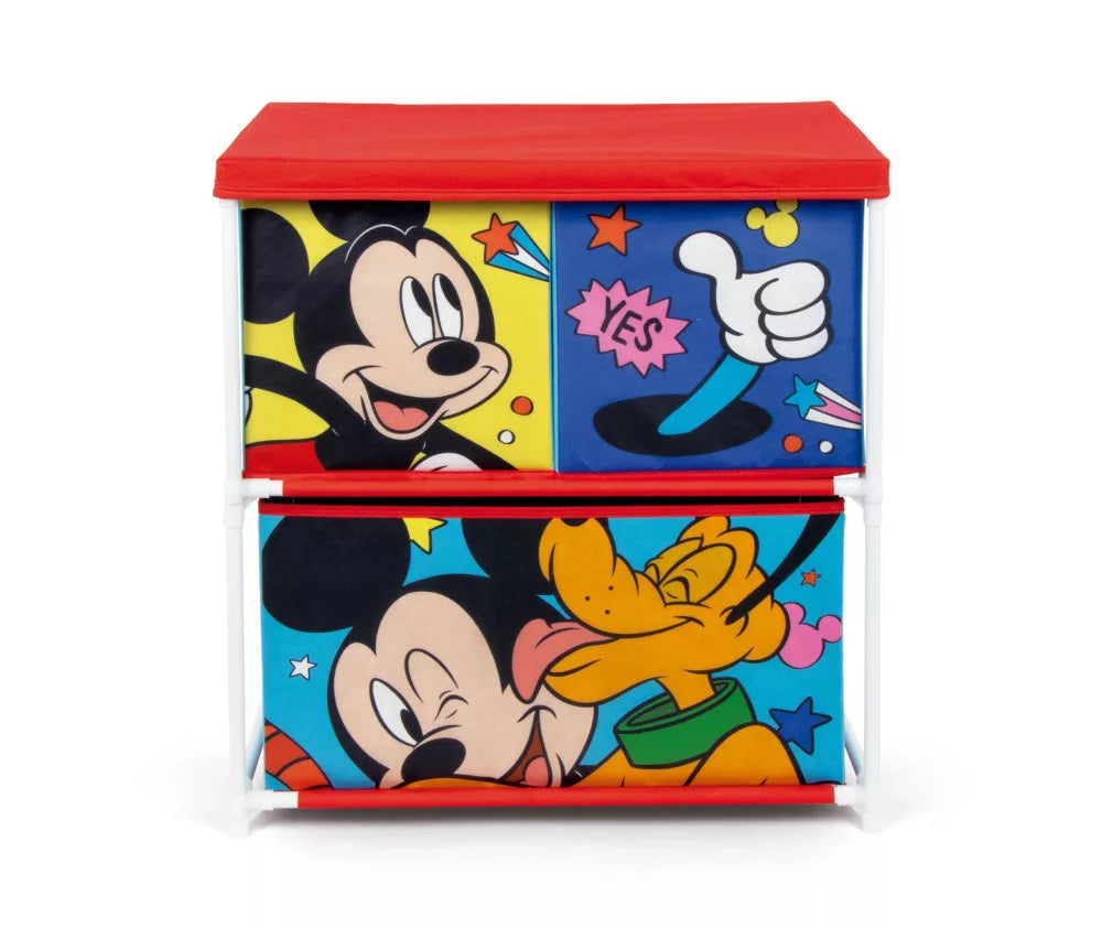 Support de rangement pour jouets Disney Mickey Pluto avec 3 compartiments