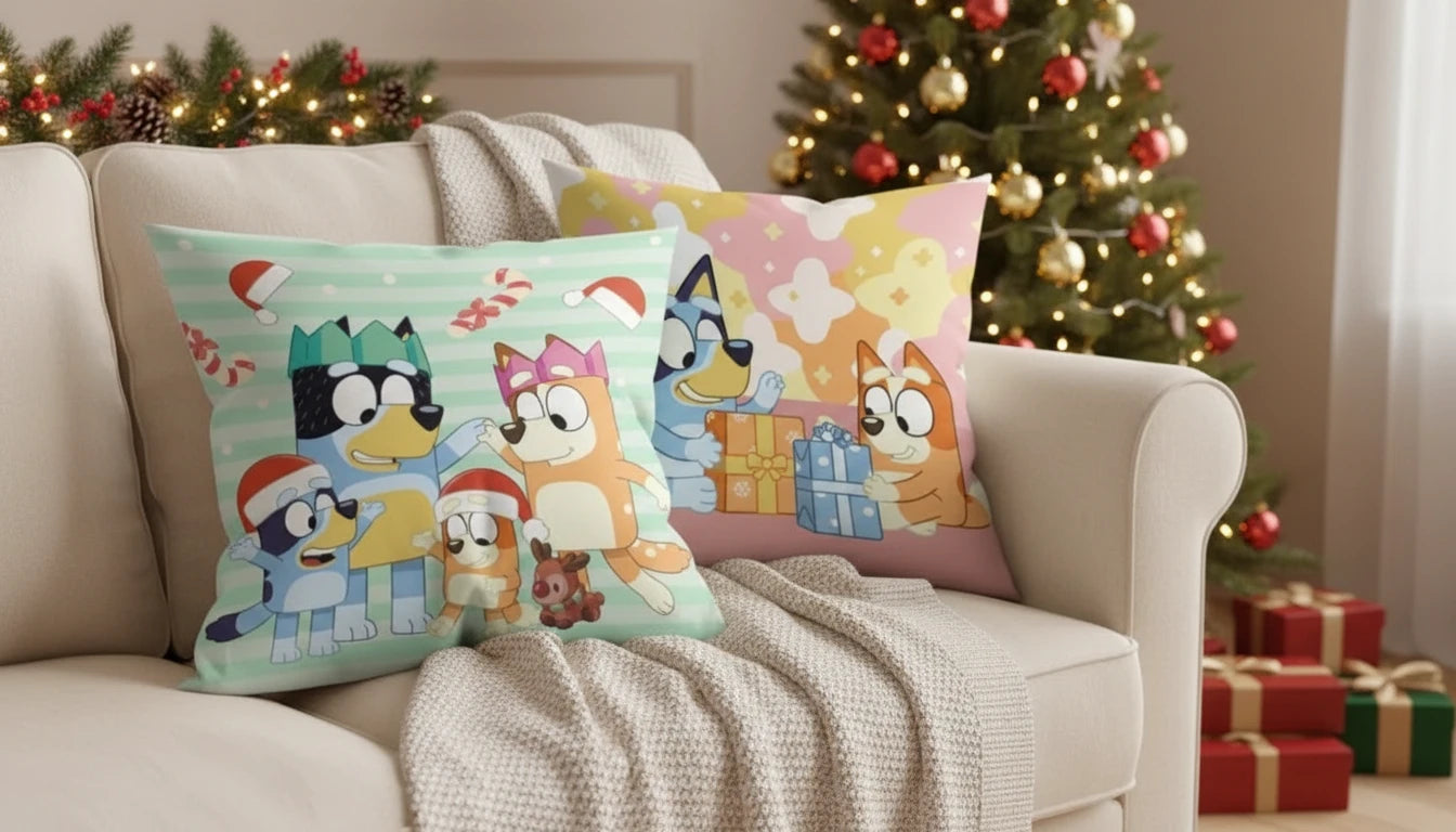 (Précommande) Coussin décoratif Bluey Noël