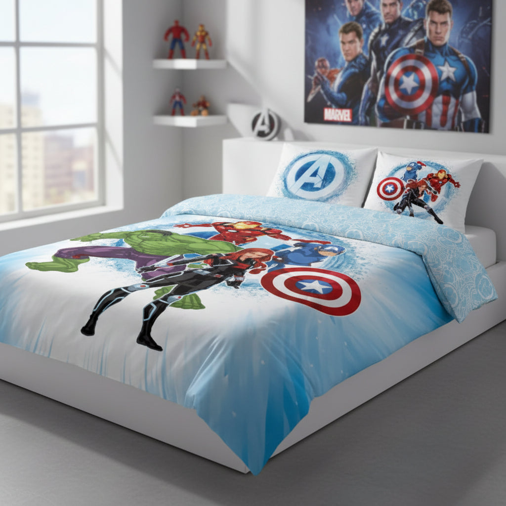 (Précommande) Parure de lit bébé phosphorescente Avengers