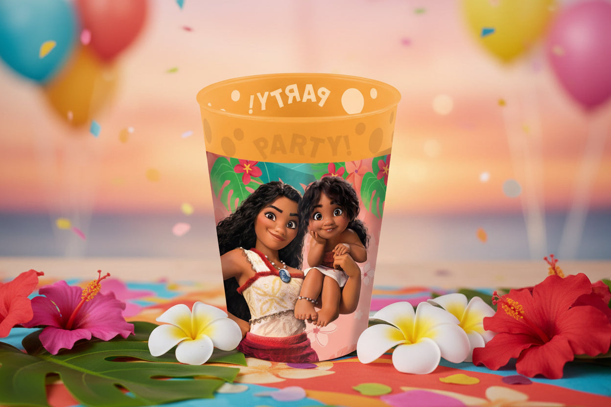 (Précommande) Ensemble de 4 gobelets en plastique Vaïana
