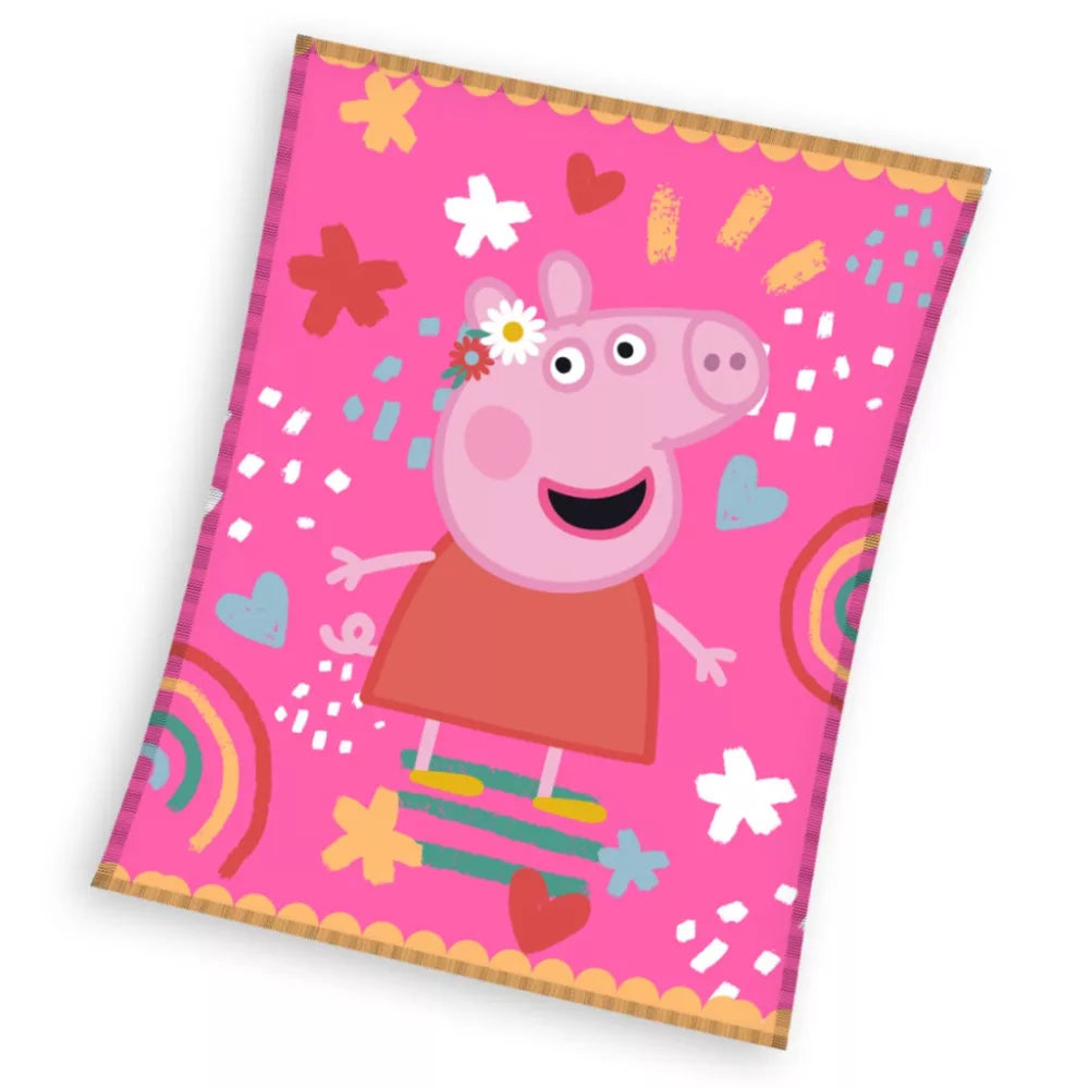 (Précommande) Couverture polaire corail Peppa Pig 130x160cm