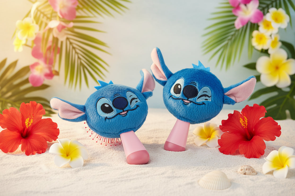 (Précommande) Mini brosse à cheveux en peluche Stitch 13 cm