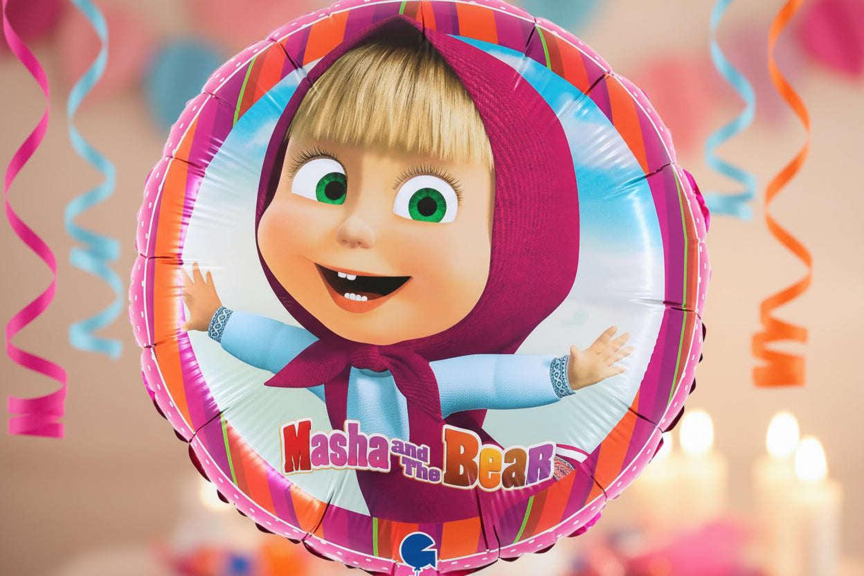 (Précommande) Ballon en aluminium 46cm Masha et Mishka
