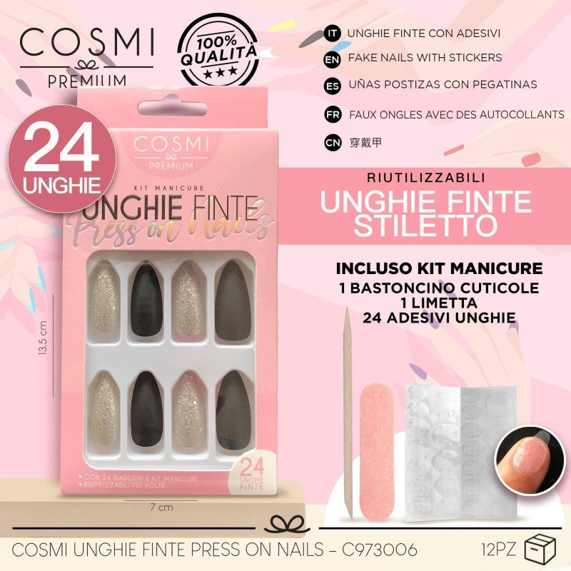 Kit faux ongles adhésifs premium