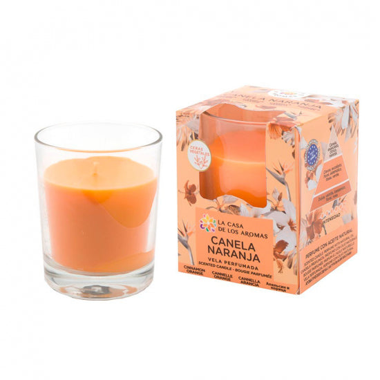 Bougie parfumée à la cannelle et à l'orange – Bougie aromatique 140 g