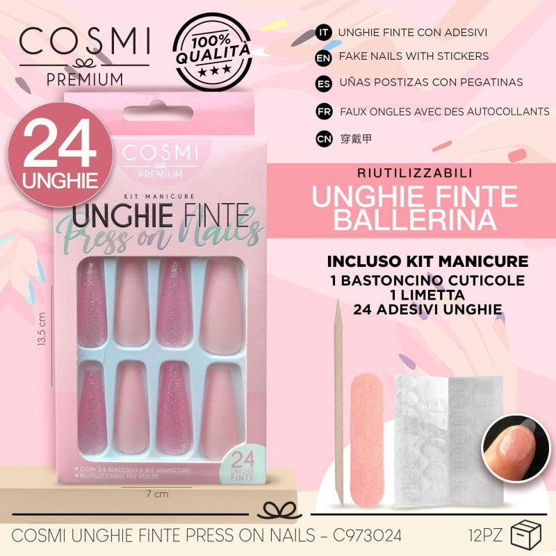 Kit faux ongles adhésifs premium